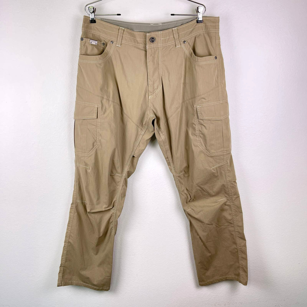 Kuhl Khaki Outdoor Cargo Style Casual Hiking Performance Pants Men's Size 36x30